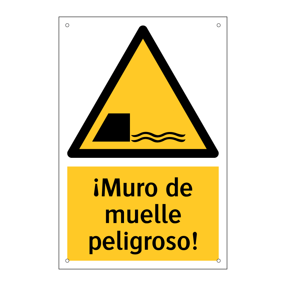 ¡Muro de muelle peligroso!