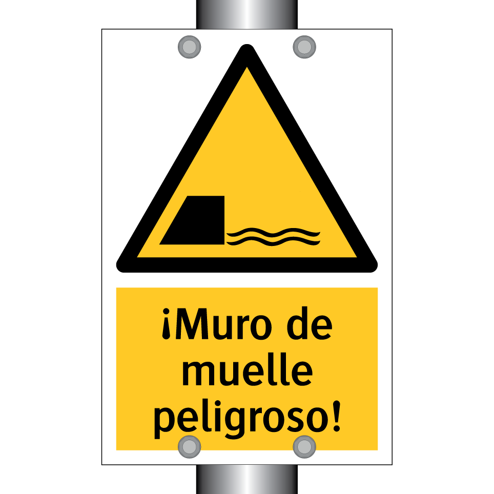 ¡Muro de muelle peligroso!