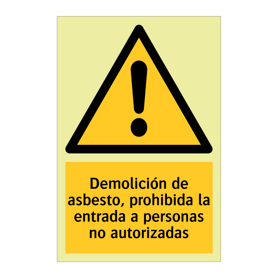 Demolición de asbesto, prohibida la entrada a personas no autorizadas