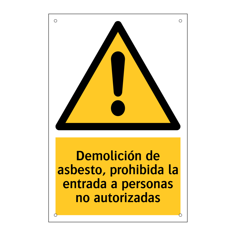 Demolición de asbesto, prohibida la entrada a personas no autorizadas
