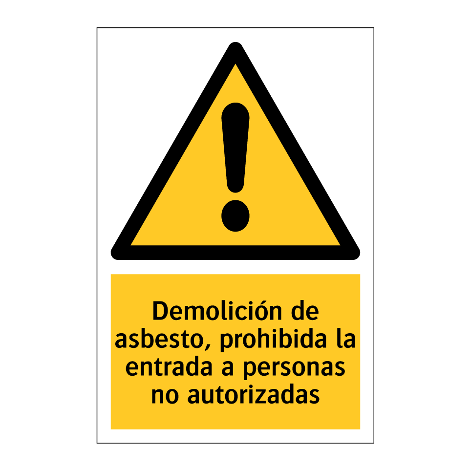 Demolición de asbesto, prohibida la entrada a personas no autorizadas