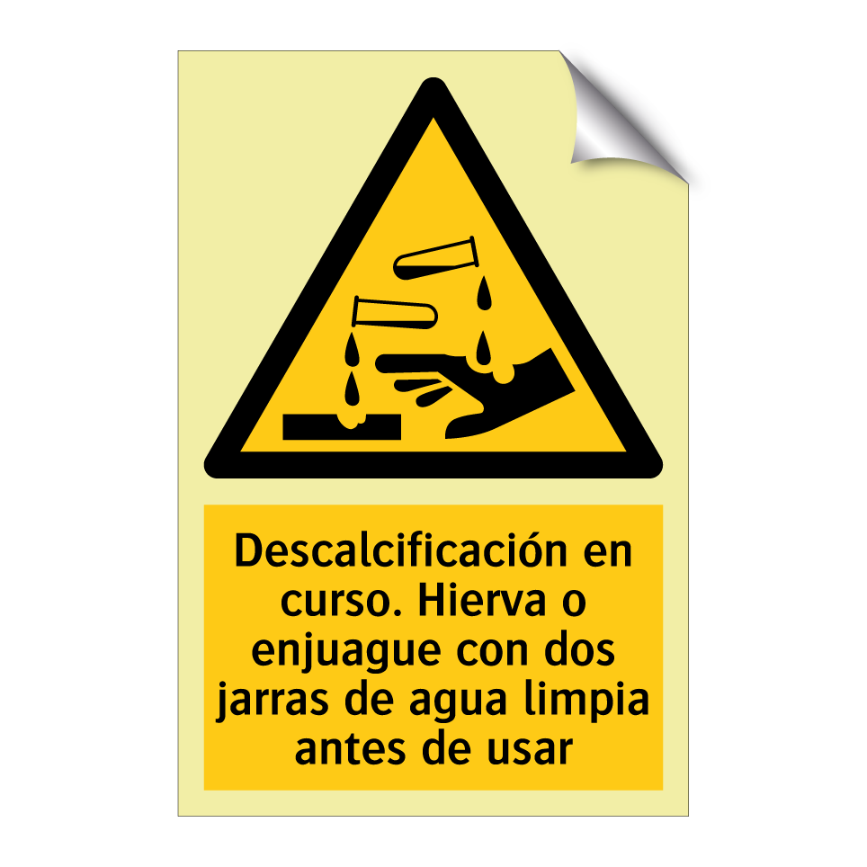 Descalcificación en curso. Hierva o enjuague con dos jarras de agua limpia antes de usar