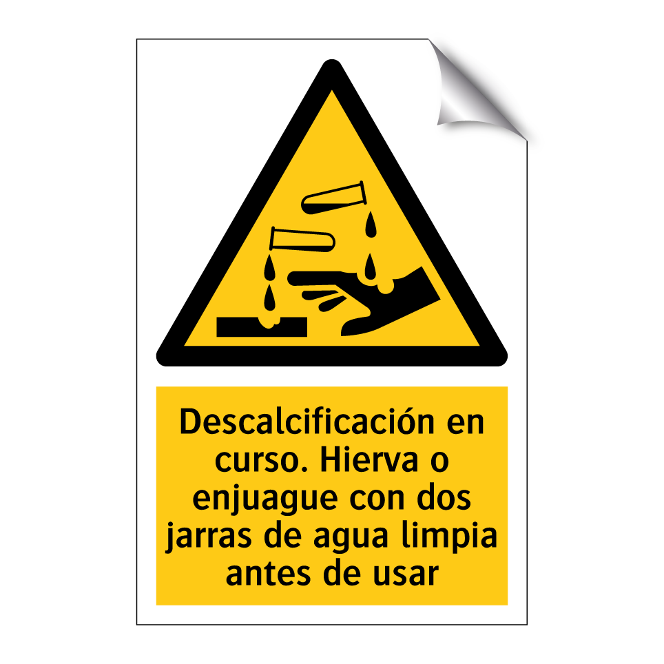 Descalcificación en curso. Hierva o enjuague con dos jarras de agua limpia antes de usar