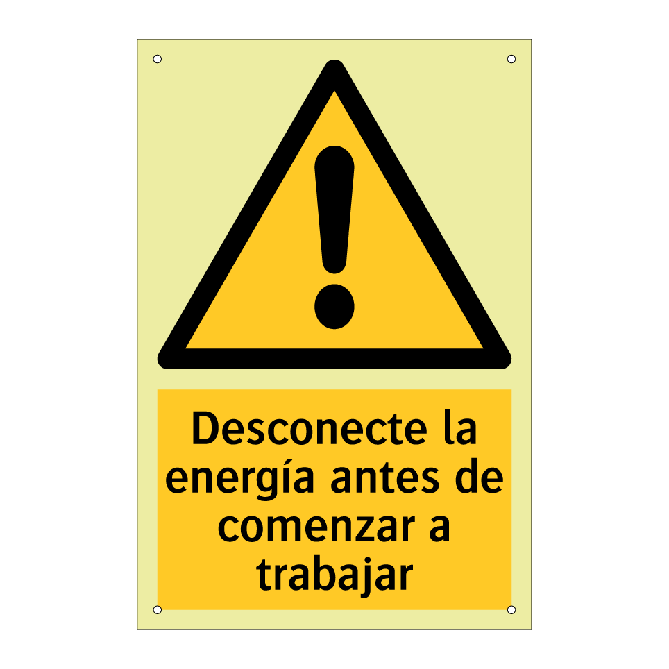 Desconecte la energía antes de comenzar a trabajar