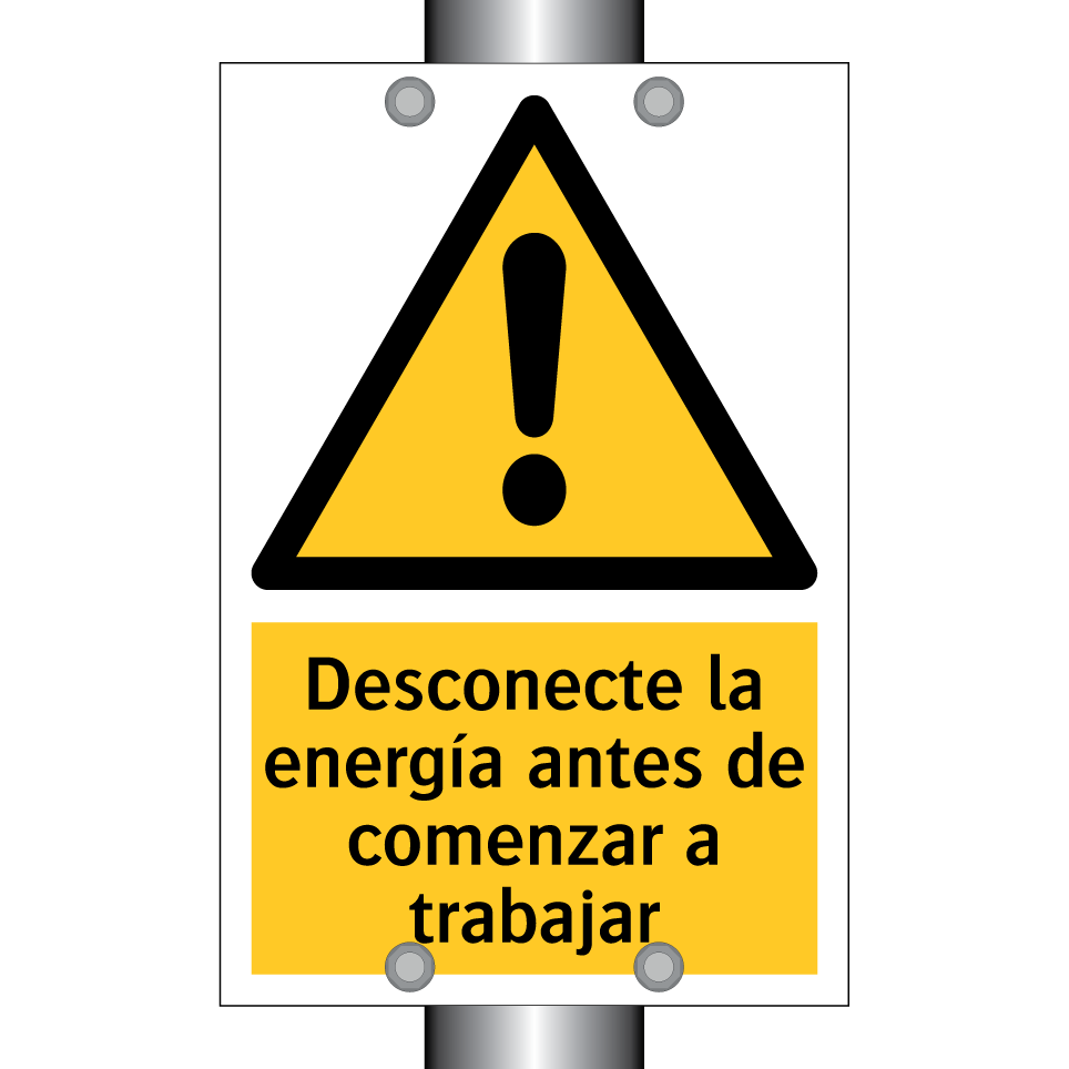Desconecte la energía antes de comenzar a trabajar