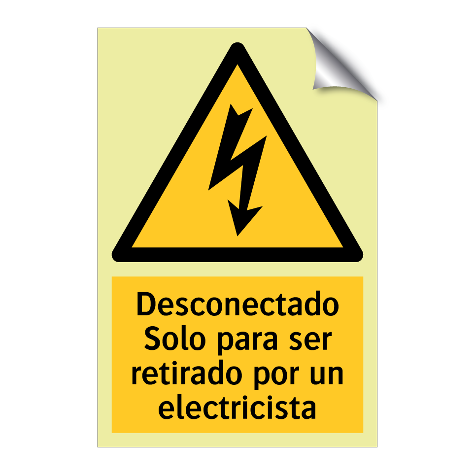 Desconectado Solo para ser retirado por un electricista