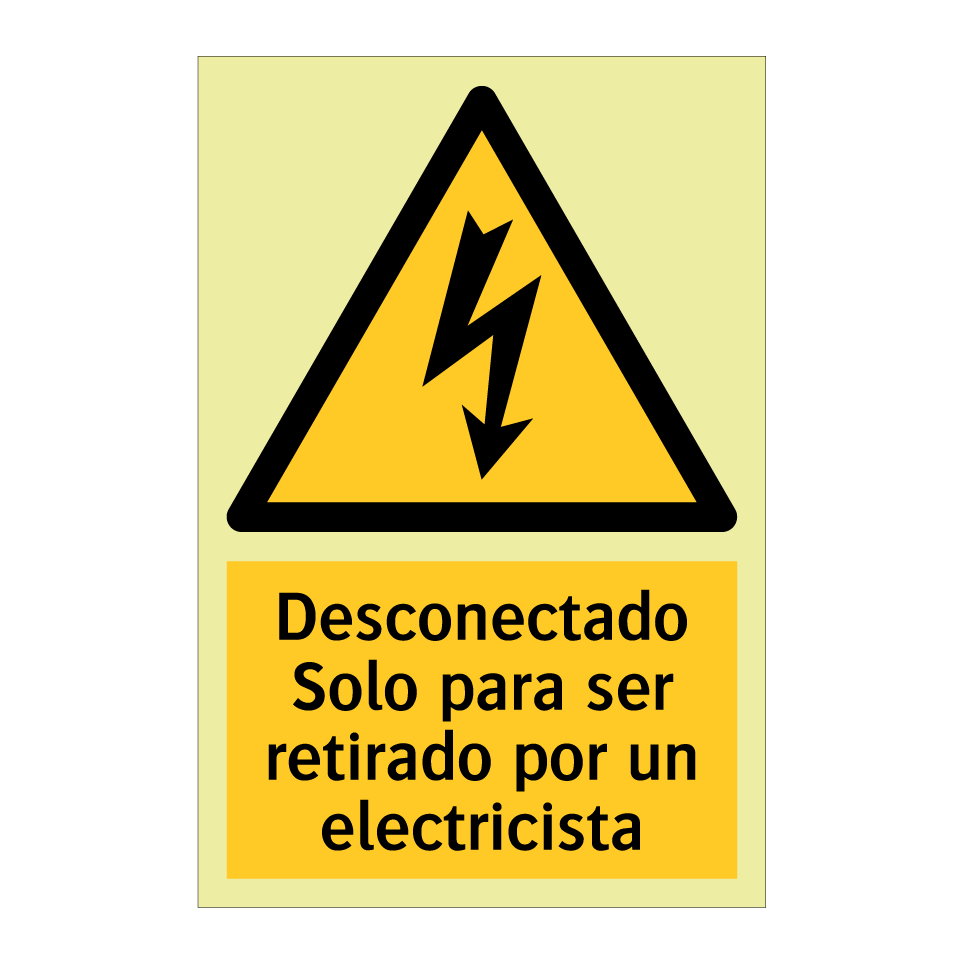 Desconectado Solo para ser retirado por un electricista
