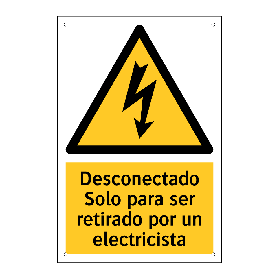 Desconectado Solo para ser retirado por un electricista