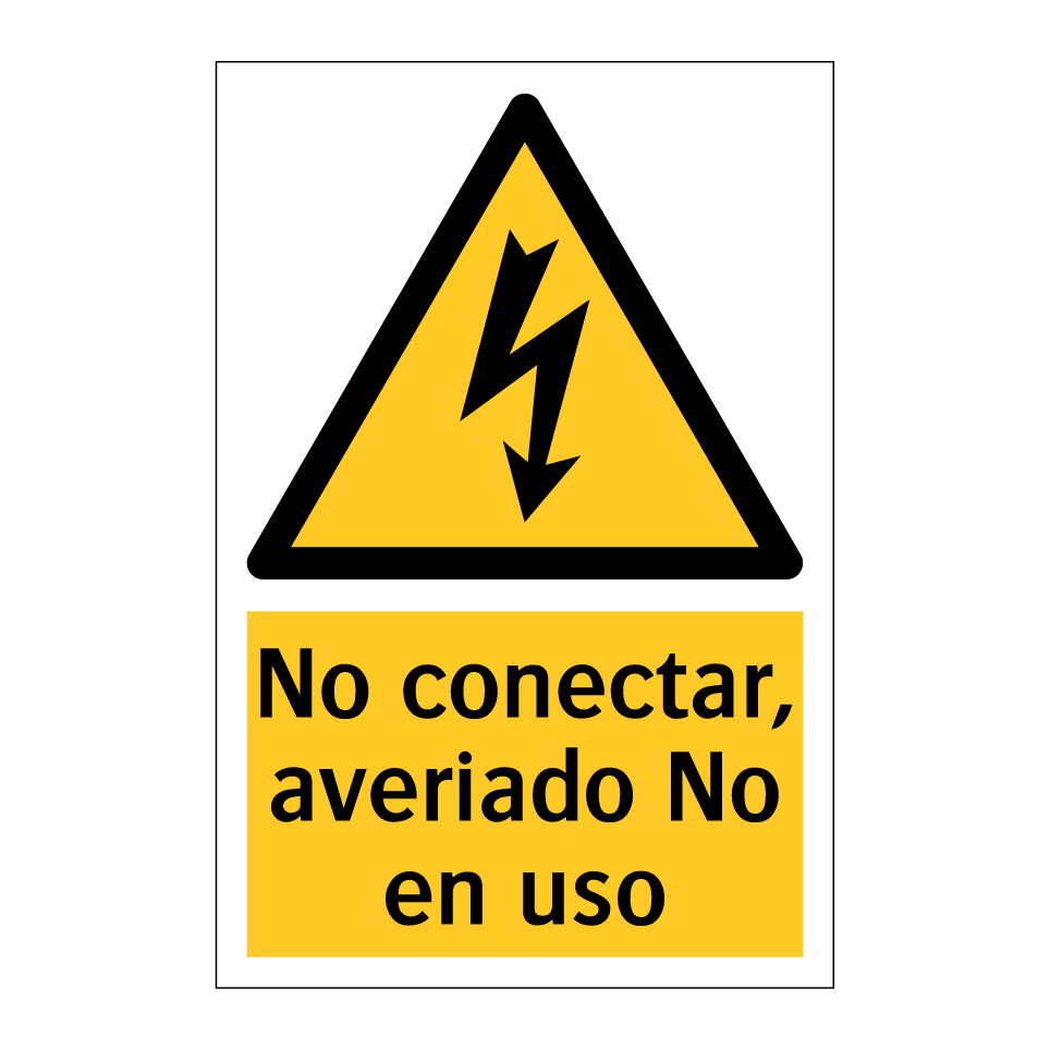 No conectar, averiado No en uso