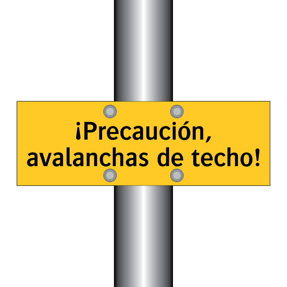 ¡Precaución, avalanchas de techo!