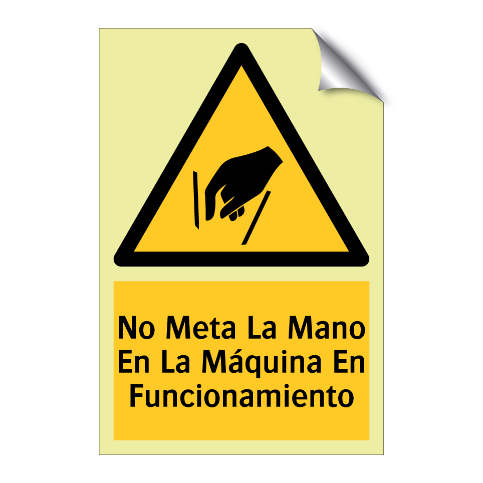 No Meta La Mano En La Máquina En Funcionamiento