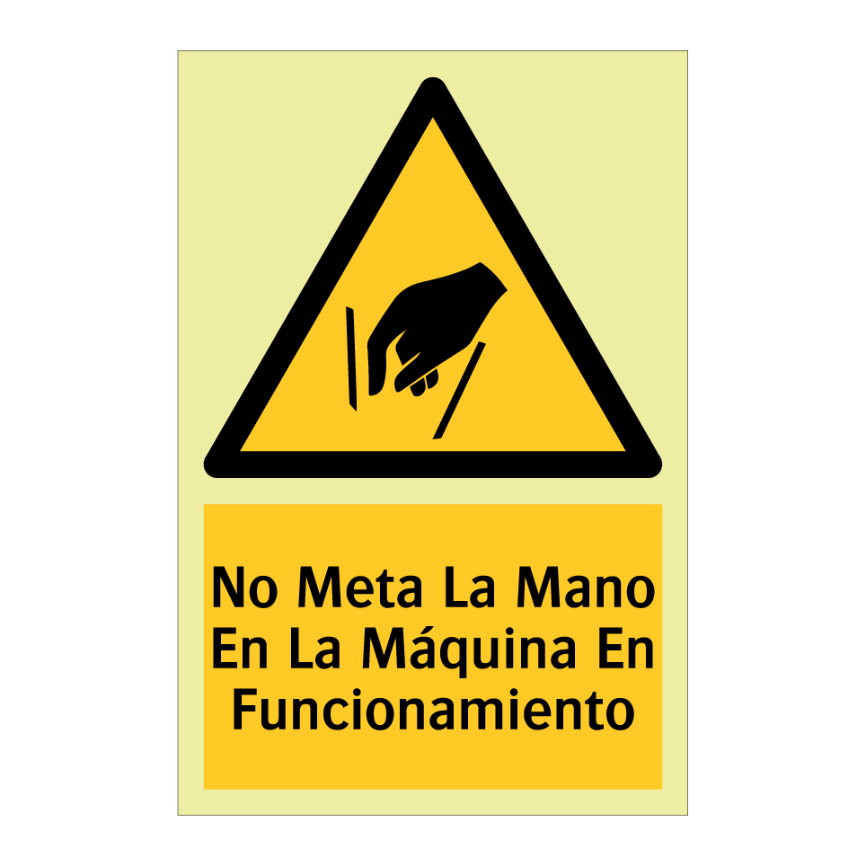 No Meta La Mano En La Máquina En Funcionamiento