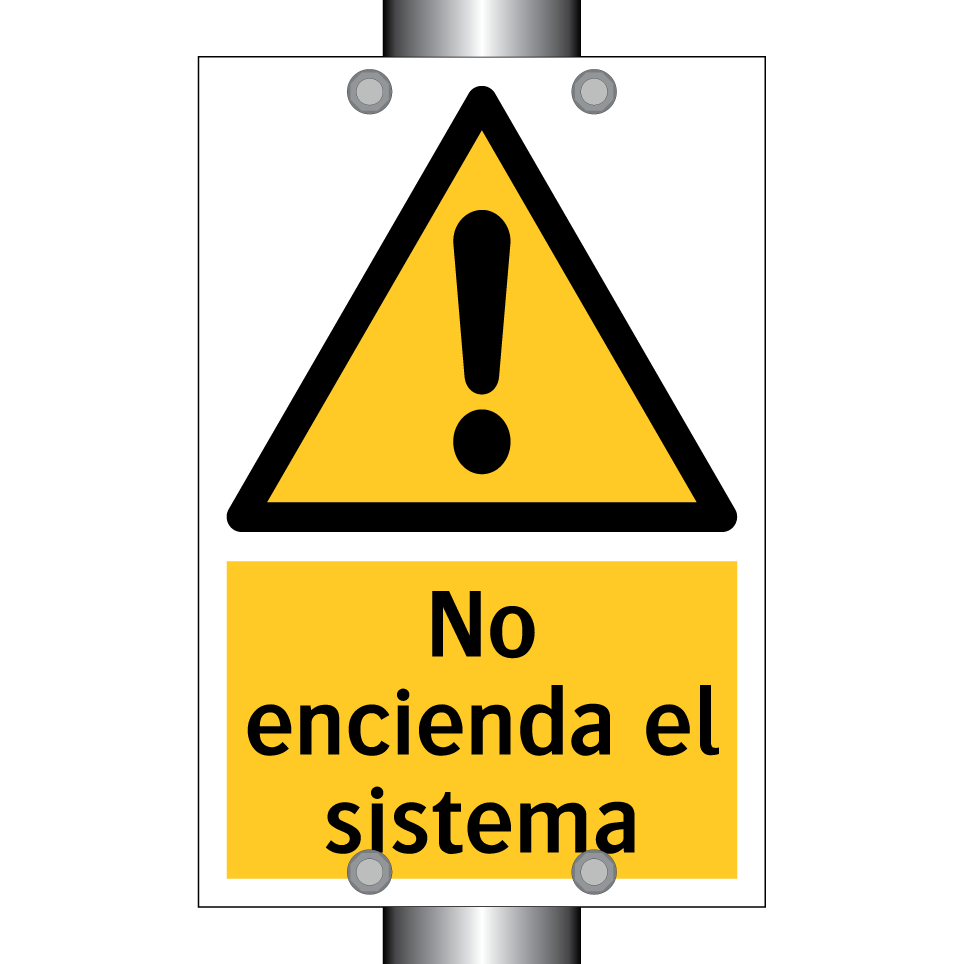 No encienda el sistema
