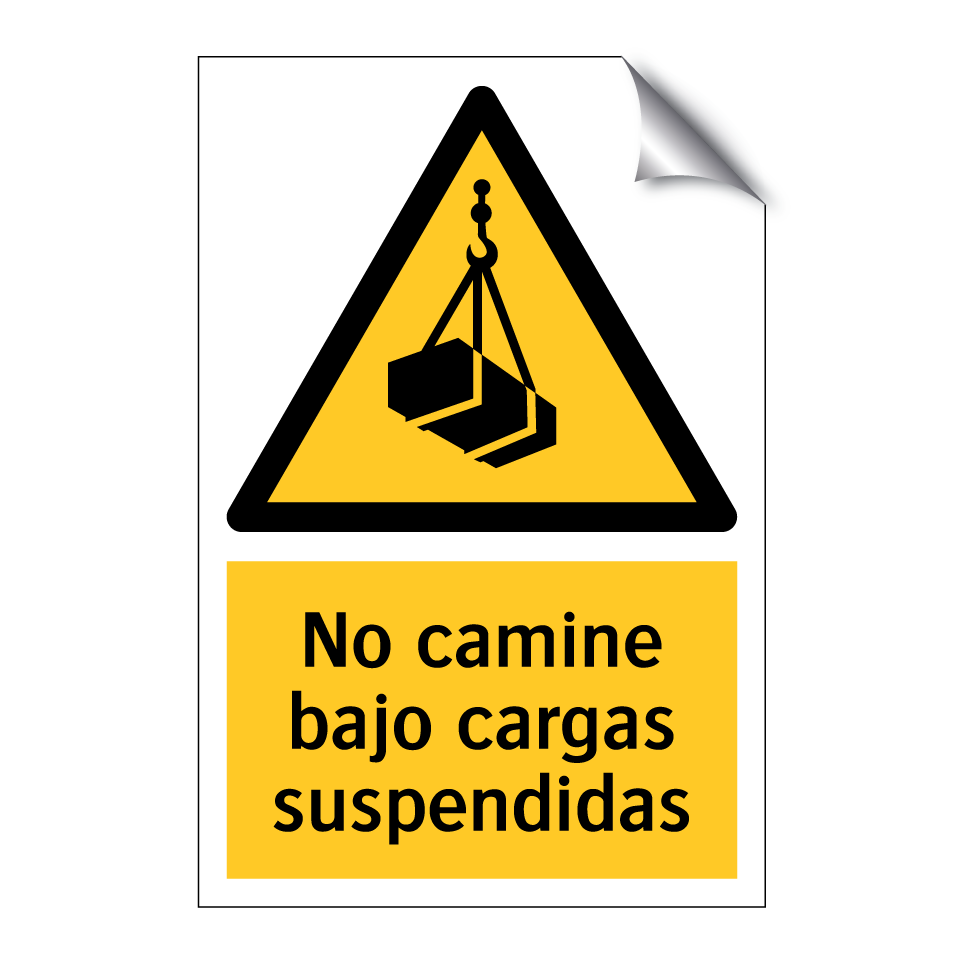 No camine bajo cargas suspendidas