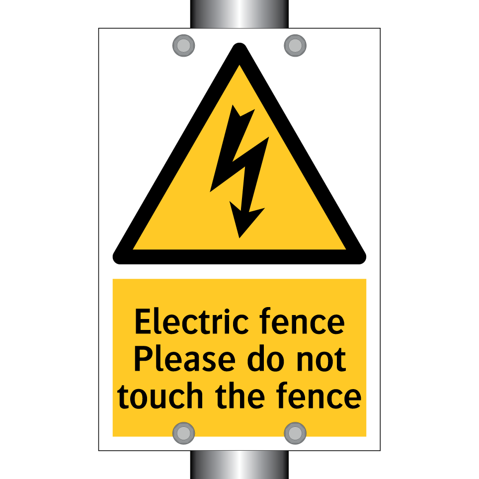 Electric fence Please do not touch the fence