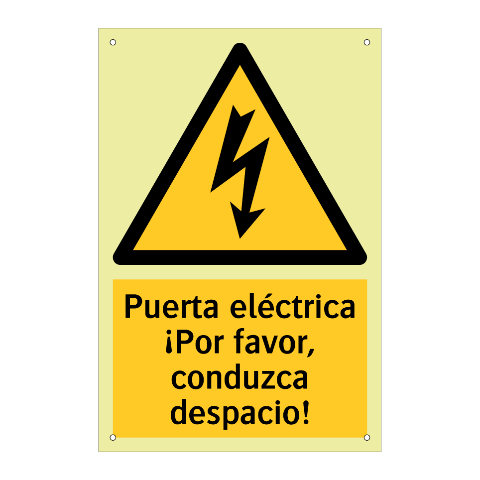 Puerta eléctrica ¡Por favor, conduzca despacio!