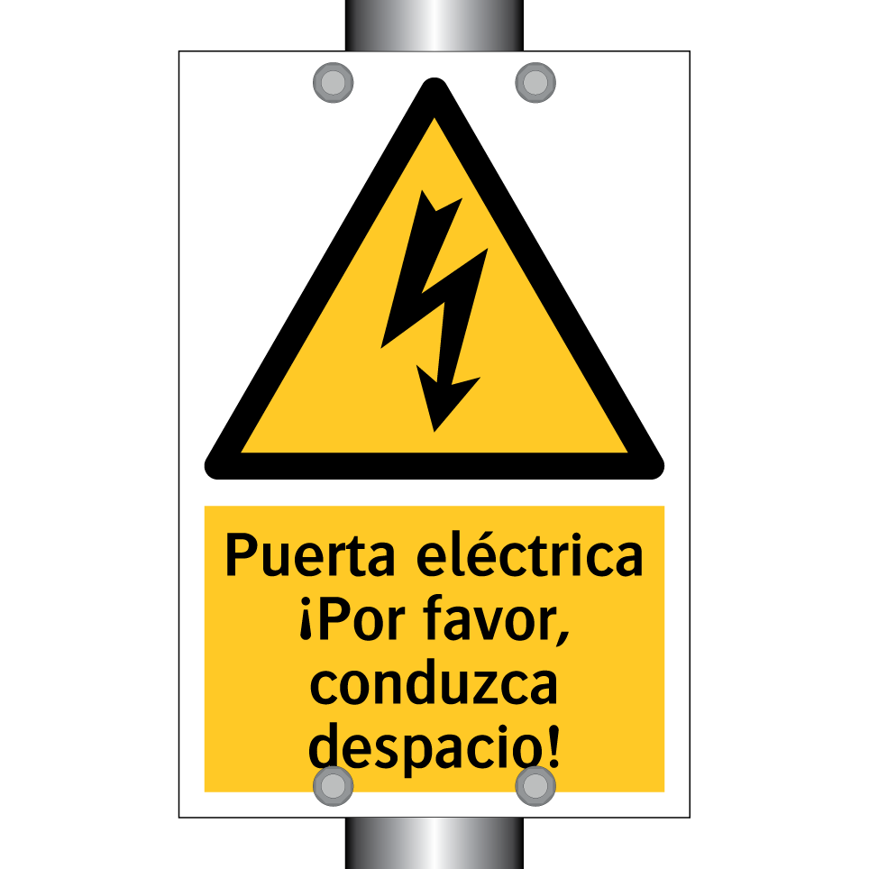 Puerta eléctrica ¡Por favor, conduzca despacio!