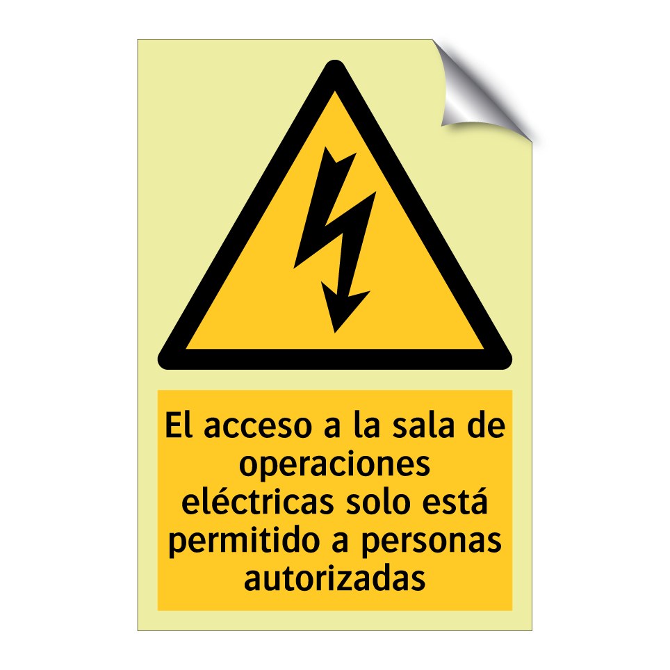 El acceso a la sala de operaciones eléctricas solo está permitido a personas autorizadas