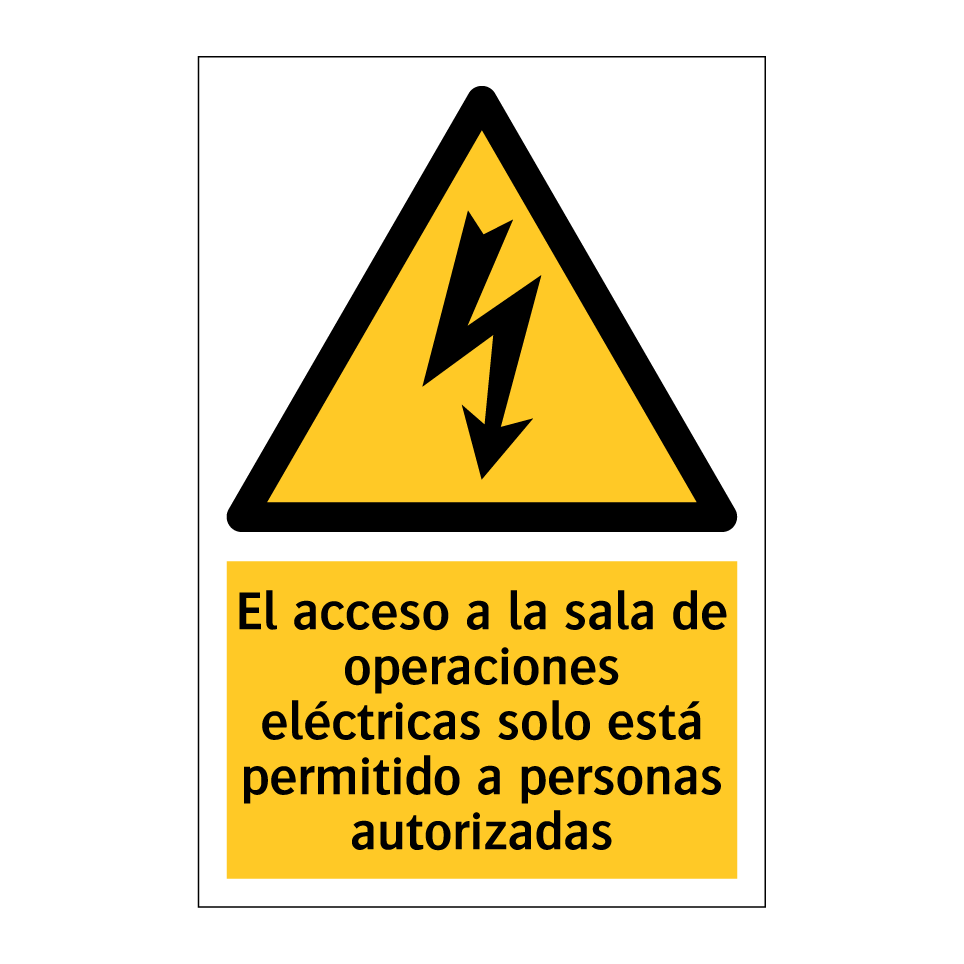 El acceso a la sala de operaciones eléctricas solo está permitido a personas autorizadas