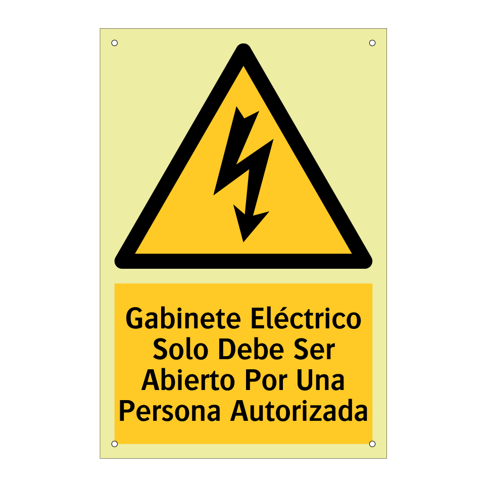 Gabinete Eléctrico Solo Debe Ser Abierto Por Una Persona Autorizada