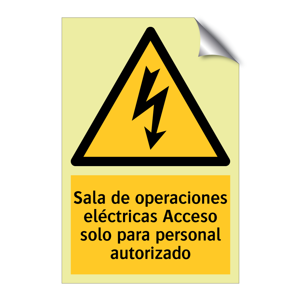 Sala de operaciones eléctricas Acceso solo para personal autorizado
