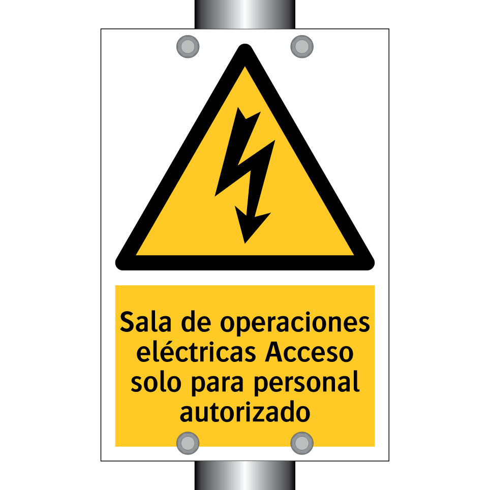 Sala de operaciones eléctricas Acceso solo para personal autorizado