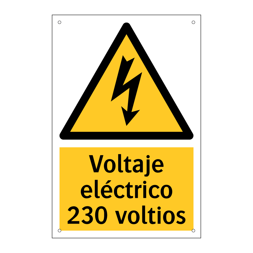 Voltaje eléctrico 230 voltios