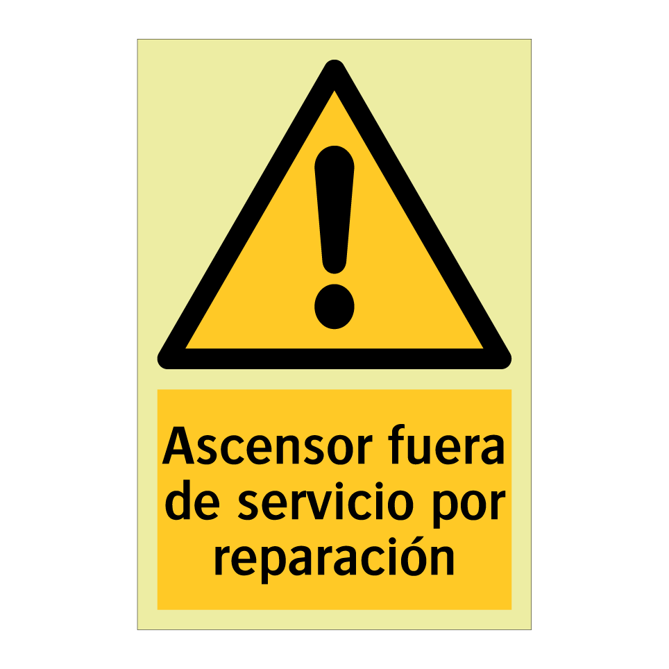Ascensor fuera de servicio por reparación