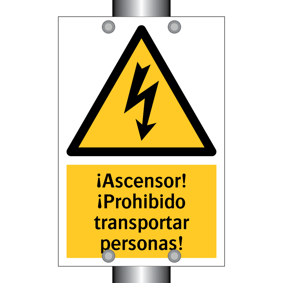 ¡Ascensor! ¡Prohibido transportar personas!