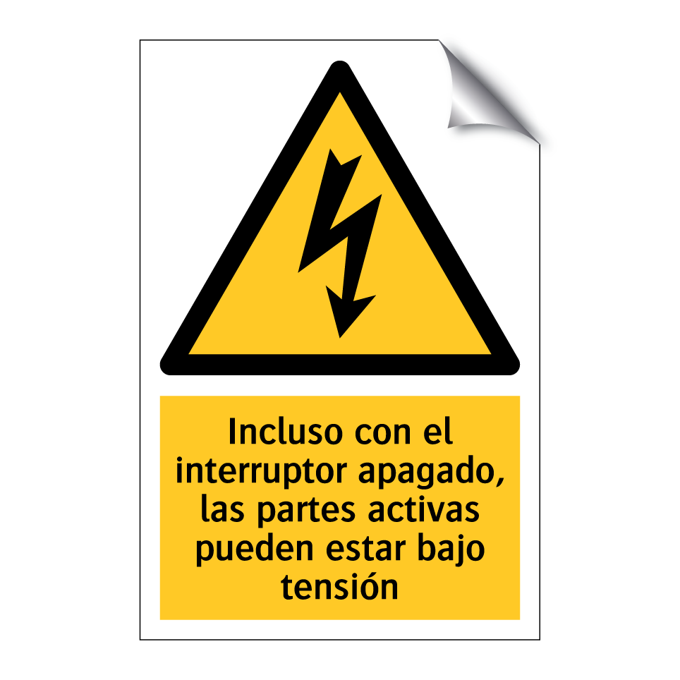 Incluso con el interruptor apagado, las partes activas pueden estar bajo tensión