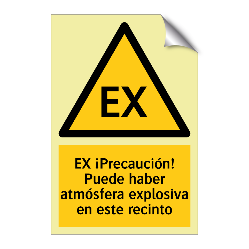 EX ¡Precaución! Puede haber atmósfera explosiva en este recinto
