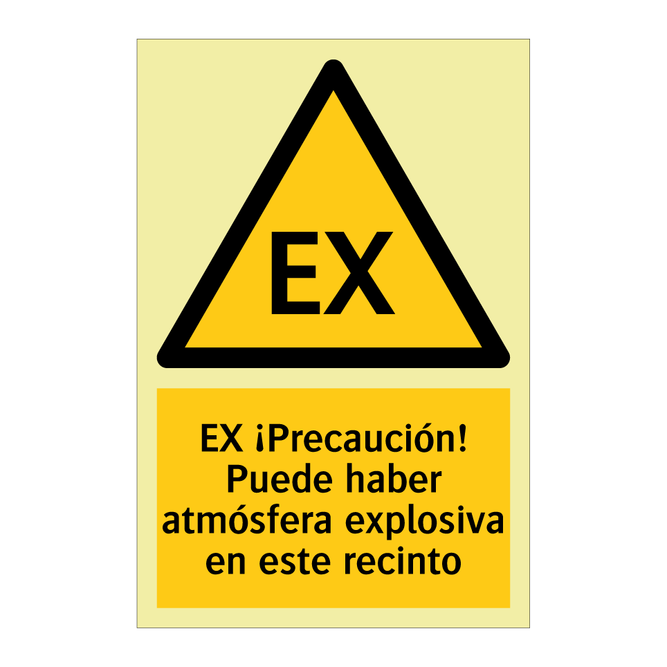 EX ¡Precaución! Puede haber atmósfera explosiva en este recinto