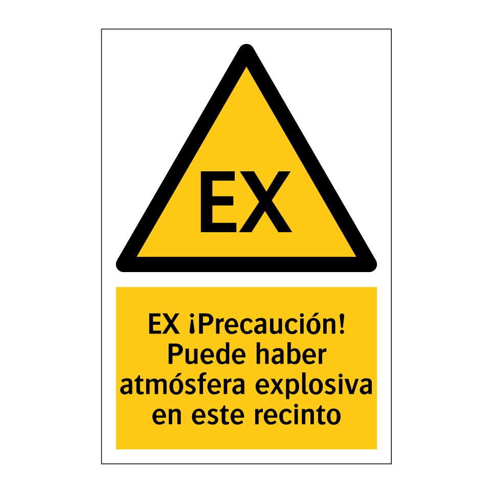 EX ¡Precaución! Puede haber atmósfera explosiva en este recinto