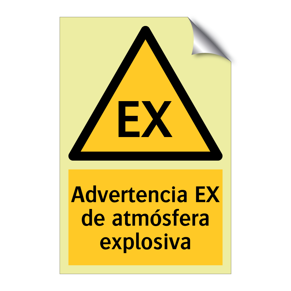 Advertencia EX de atmósfera explosiva