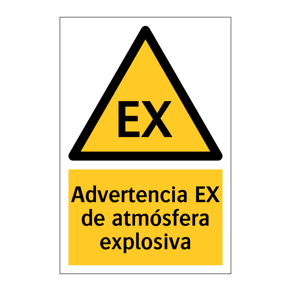 Advertencia EX de atmósfera explosiva