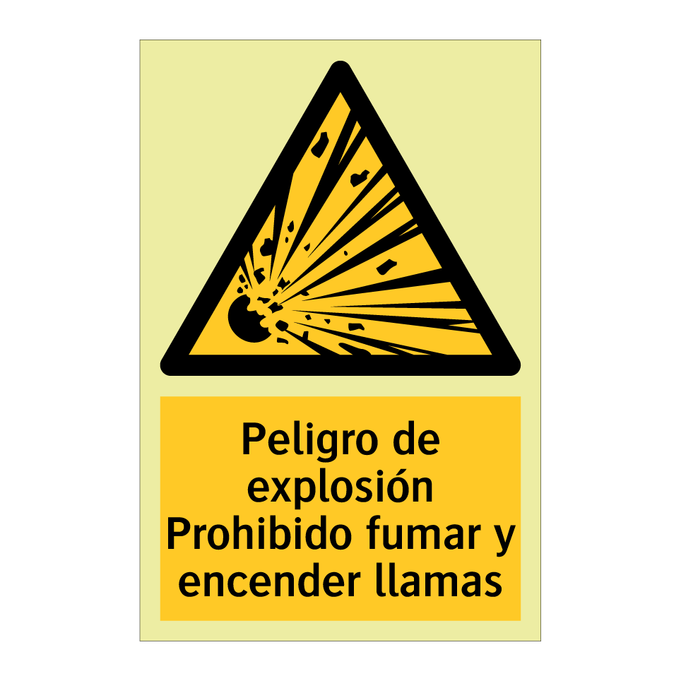Peligro de explosión Prohibido fumar y encender llamas