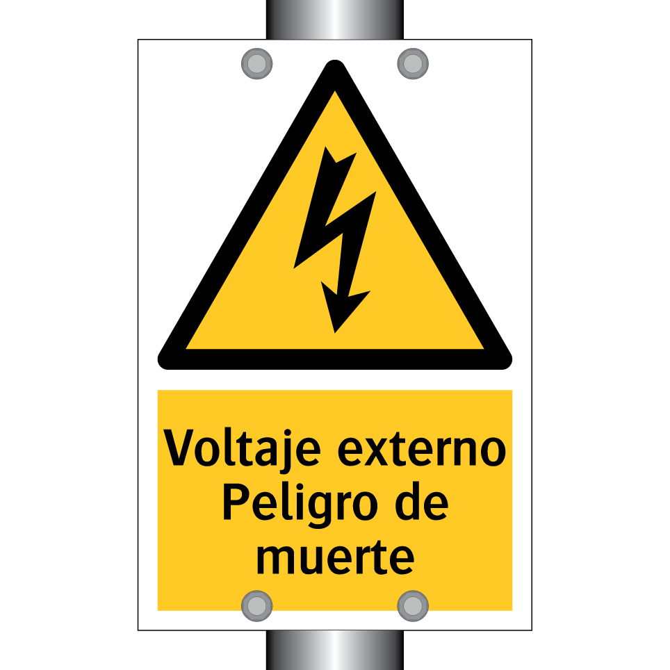 Voltaje externo Peligro de muerte
