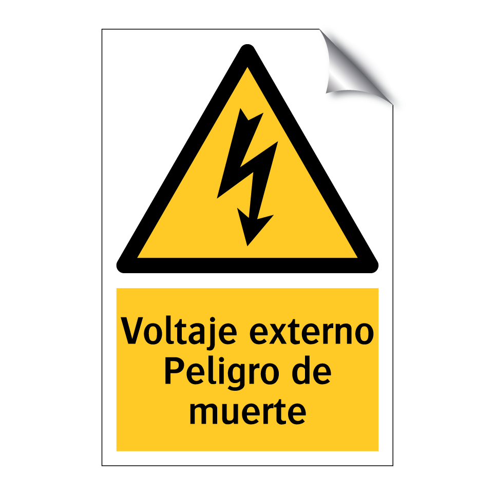 Voltaje externo Peligro de muerte