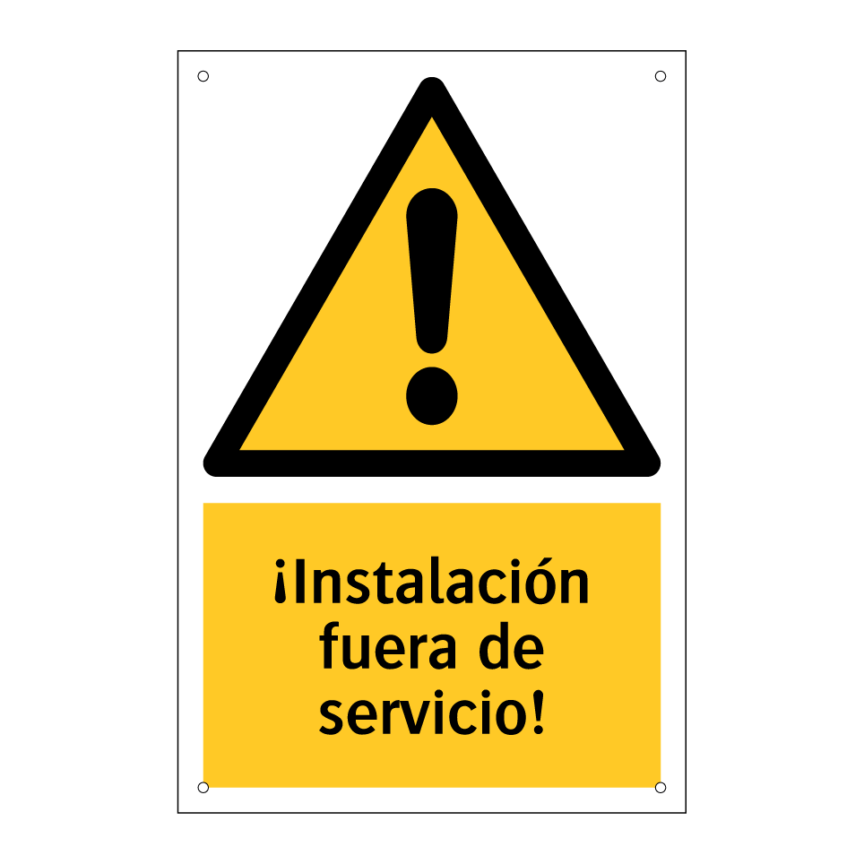 ¡Instalación fuera de servicio!