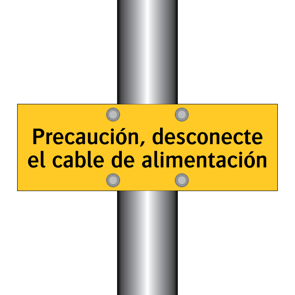 Precaución, desconecte el cable de alimentación