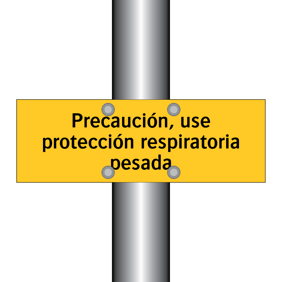 Precaución, use protección respiratoria pesada