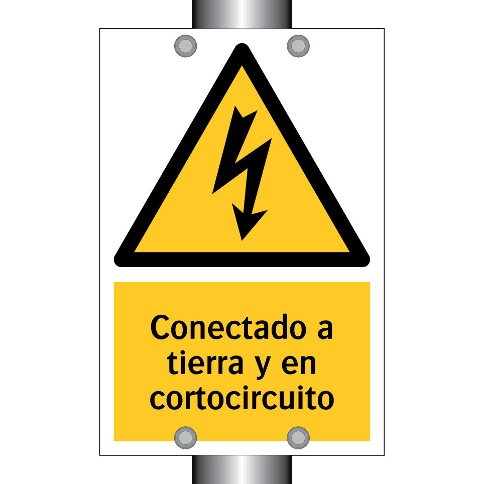 Conectado a tierra y en cortocircuito