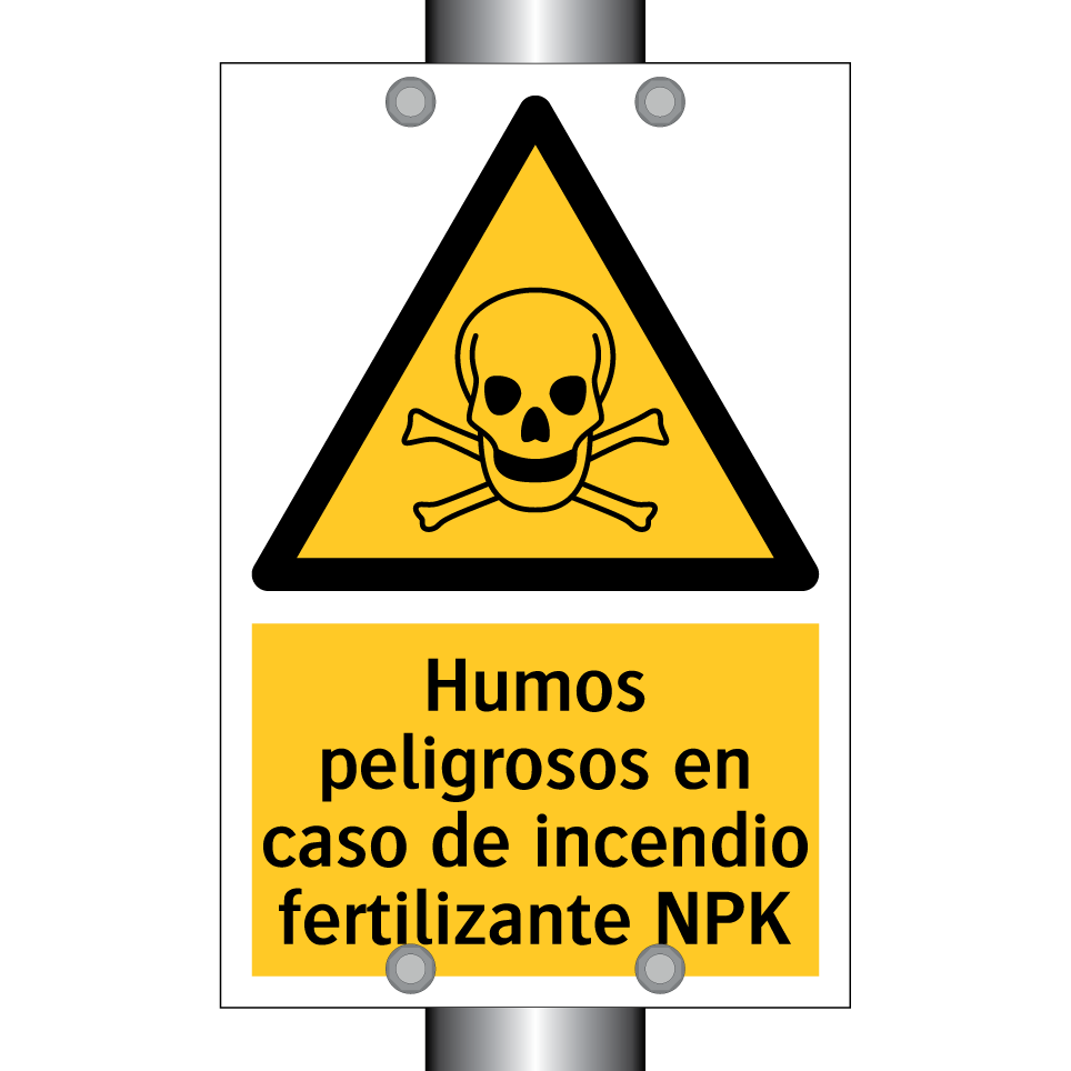 Humos peligrosos en caso de incendio fertilizante NPK