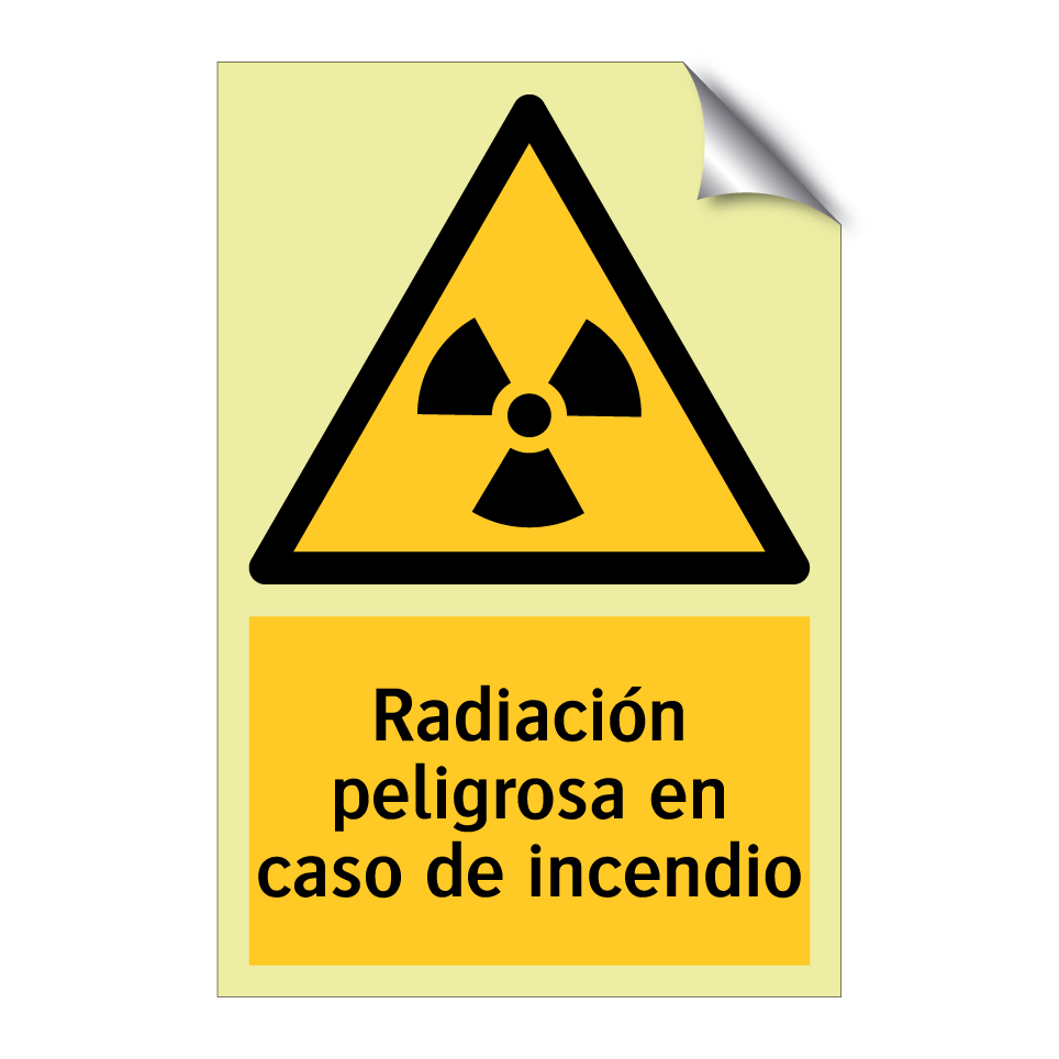 Radiación peligrosa en caso de incendio