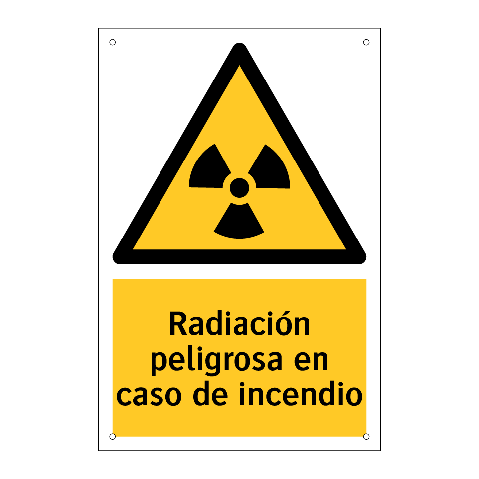 Radiación peligrosa en caso de incendio