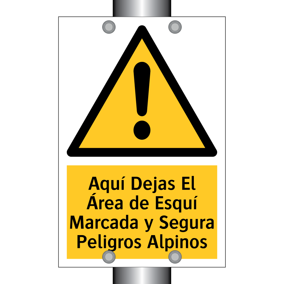 Aquí Dejas El Área de Esquí Marcada y Segura Peligros Alpinos