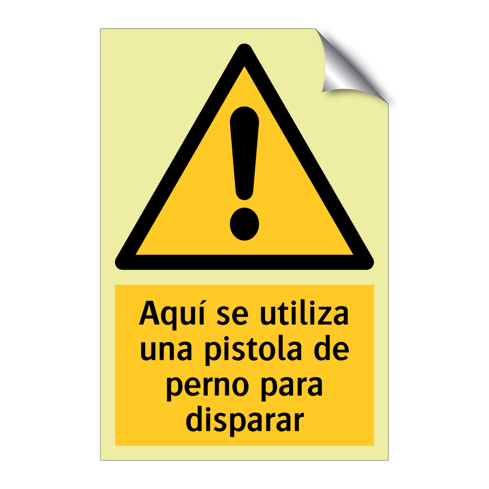 Aquí se utiliza una pistola de perno para disparar