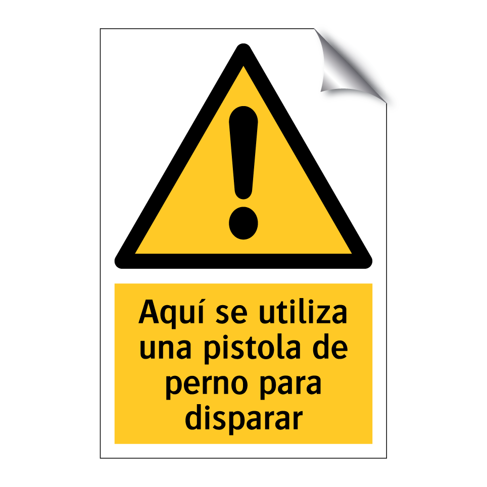 Aquí se utiliza una pistola de perno para disparar