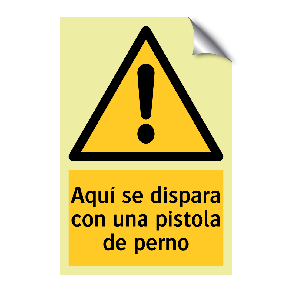 Aquí se dispara con una pistola de perno