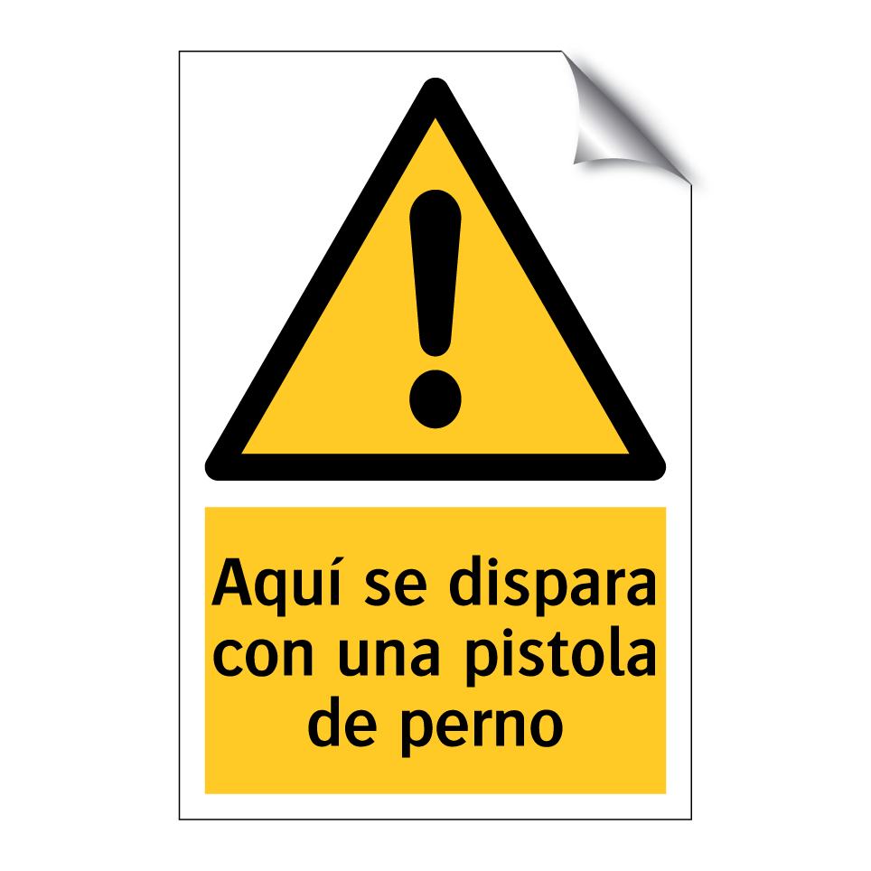 Aquí se dispara con una pistola de perno